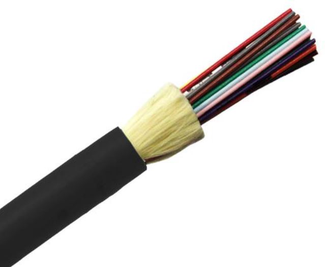 BLACKSTONE Tight Buffered Distribution Cable, 4 Core, Indoor, Single Mode, OS2, 9/125µm, 4.8mm, LSZH, Black, part number:BSTBOS24BL-LSZH 