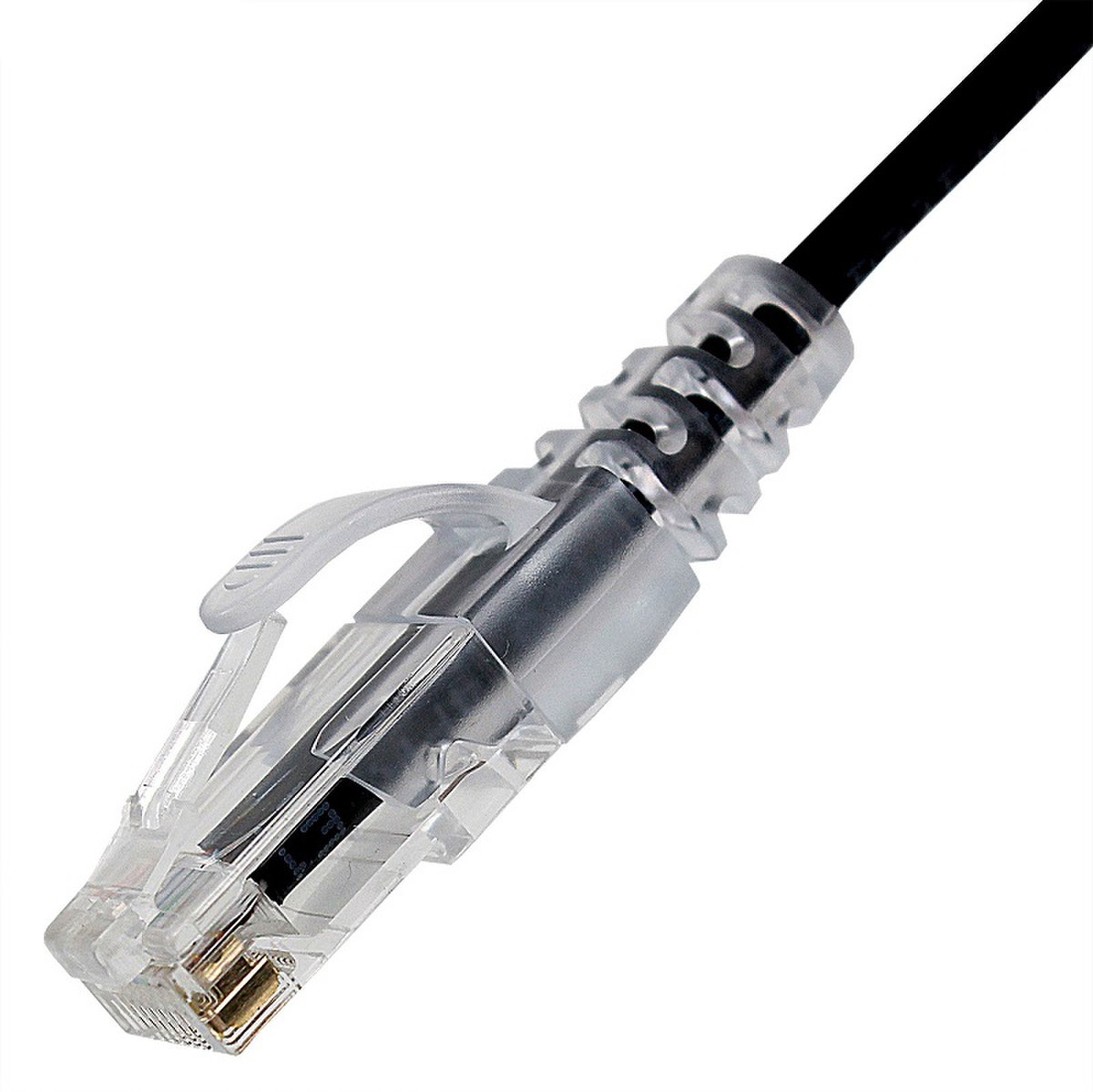 Black-Stone Cat6 Small Diameter High Density, 1M, Black - BSAC1M600-HD-BL 