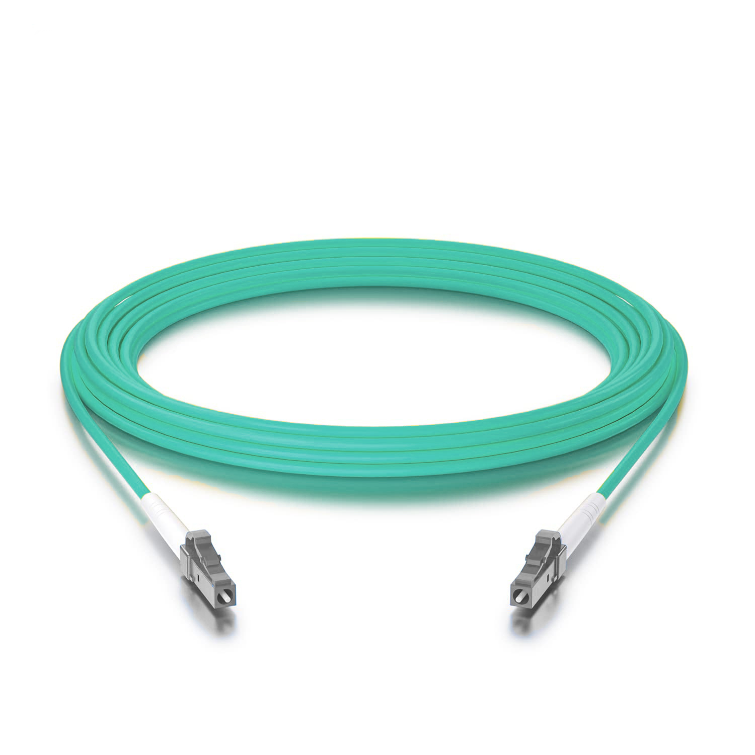 BLACKSTONE Fiber Patch Cable LC to LC, OM3 10Gb/Gigabit,  Multimode OM3, Simplex 9/125 LSZH Fiber Optic Cord for MMF SFP Transceiver, Aqua, 1-Meter(3.3-ft), part number:ALCALCA-4-1-LSZH1M 