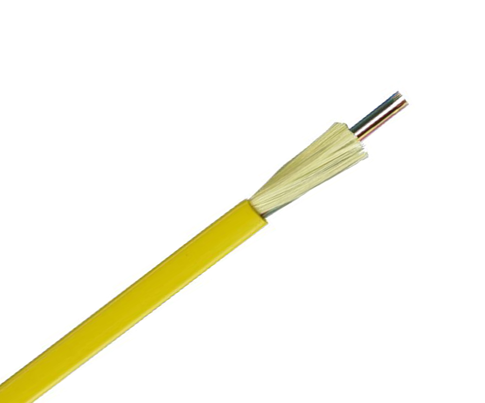 BLACKSTONE Flat Ribbon Fiber Optic Patch Cable, 8 Core, Indoor, Single Mode, OS2, 9/125µm, 3mm,  LSZH, Yellow, part number:BSFROS28YL-LSZH