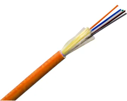 BLACKSTONE Tight Buffer Fiber Optic Cable, 24 Core, Indoor/Outdoor, Multimode, OM2, PVC, Orange, part number: BSIF-TB-24C-OM224