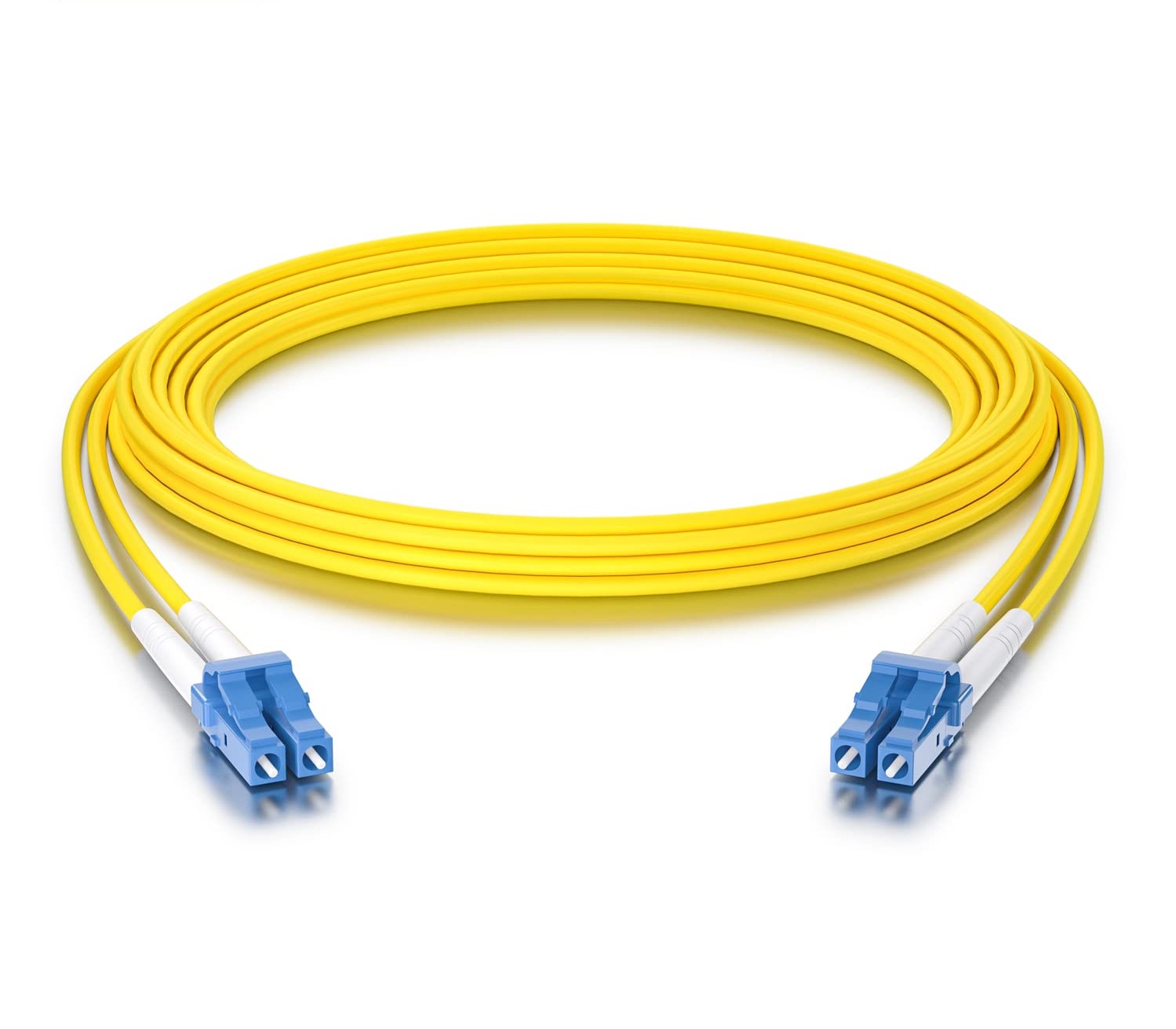 BLACKSTONE Fiber Patch Cable LC to LC, OS2 10Gb/Gigabit, Single mode Duplex 50/125 LSZH Fiber Optic Cord for SMF SFP Transceiver, Yellow, 3-Meter(9.8-ft), part number: ALCALCA-1-2-LSZH3M 